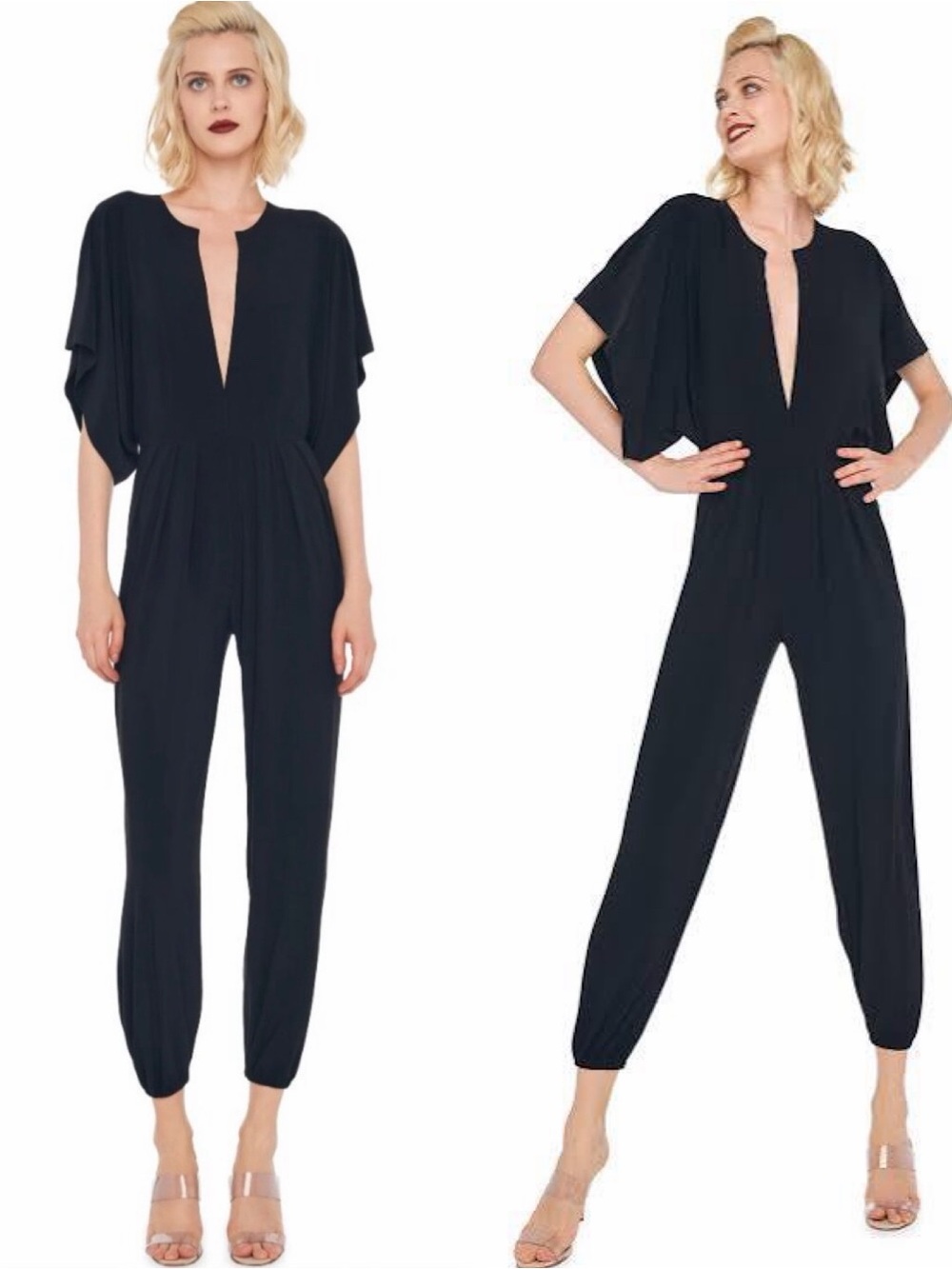 [Norma Kamali] Rectangle Jog Jumpsuit - Size M